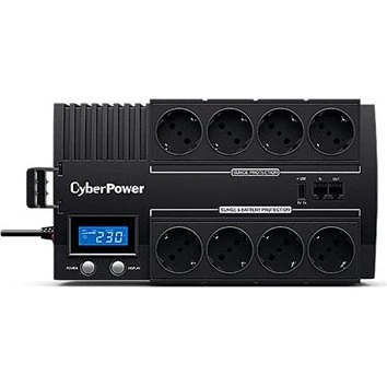 CyberPower BR1200ELCD 1200VA/720W UPS med 8x Schuko