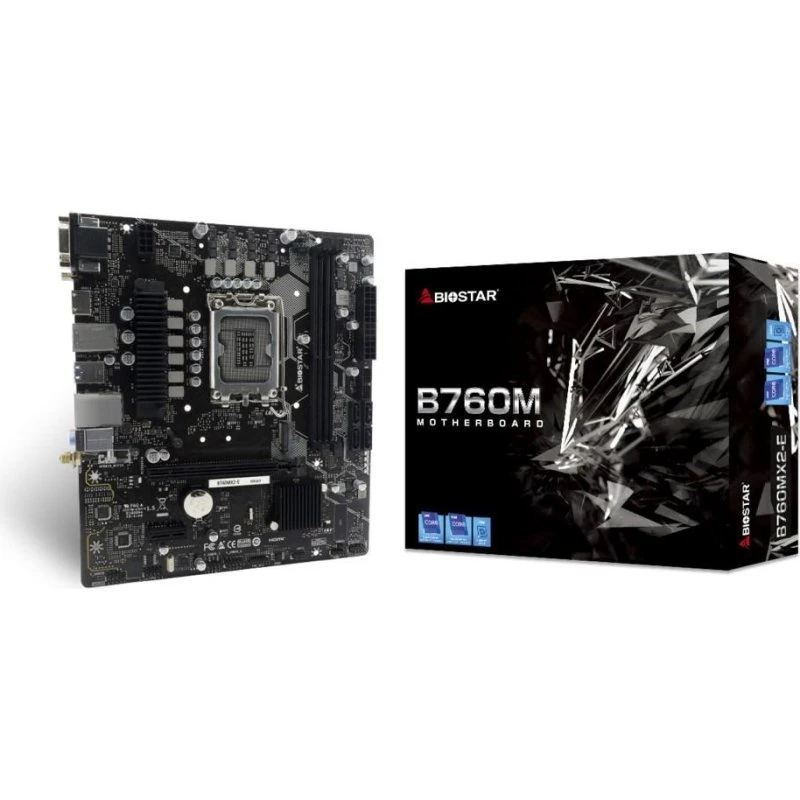 Biostar B760MX2-E D4 micro ATX bundkort, DDR5, LGA 1700