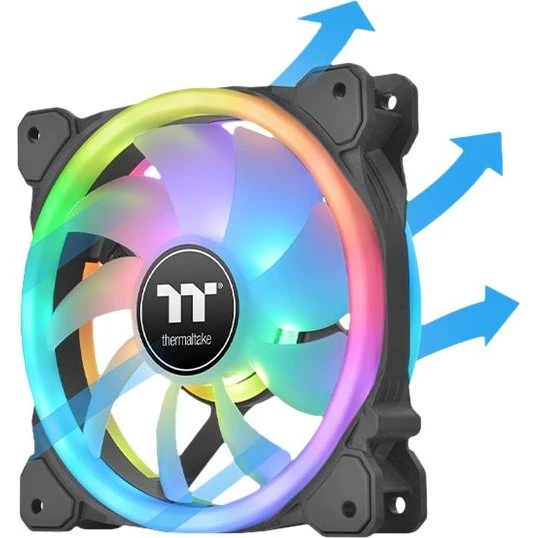 Thermaltake SWAFAN 12 RGB 120 mm 3-pak Sort/Sølv/Hvid