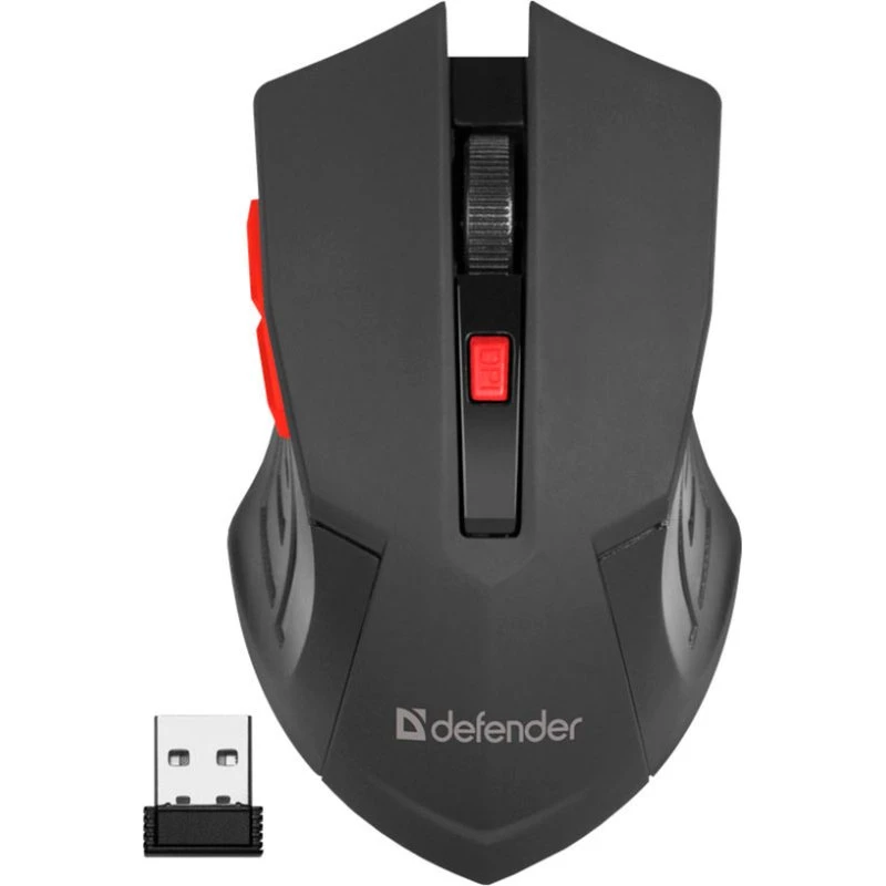 Defender ACCURA MM-275 Trådløs Gaming Mus 1600DPI Sort/Rød
