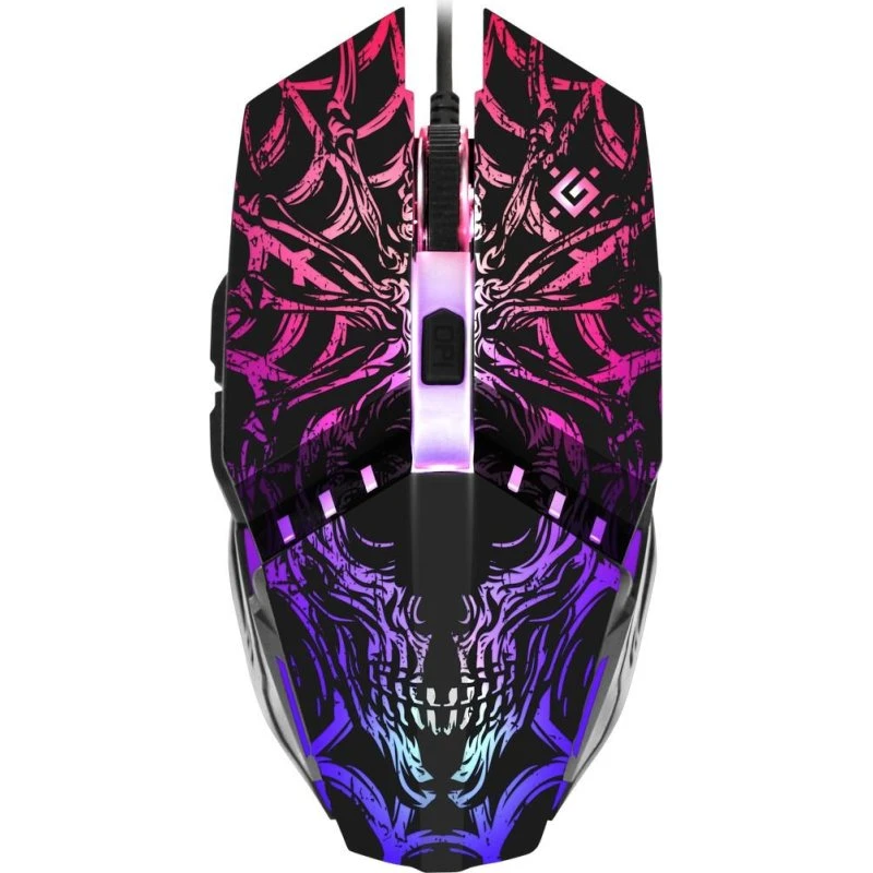 Defender GM-670L Gaming Mus, Sort, Optisk, 2400 DPI, Ambidextrøs