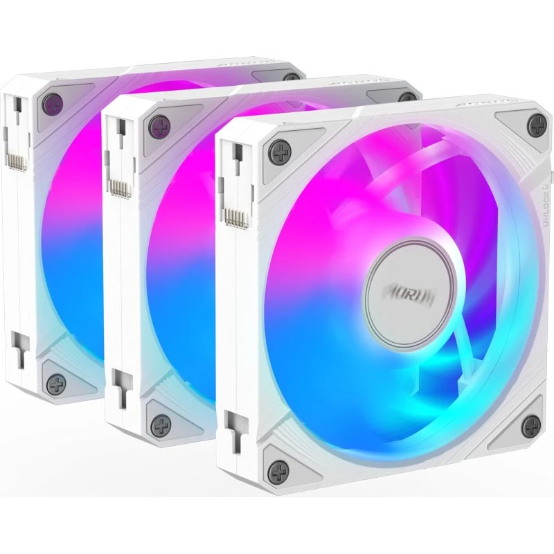 Gigabyte Aorus EZ PC Kabinet Køler 120mm ARGB Hvid 3 stk