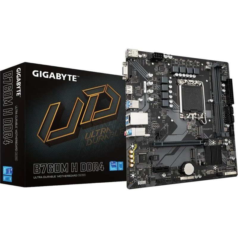 Gigabyte B760M H DDR4 - mATX, LGA1700, DDR4, 2x M.2 NVMe