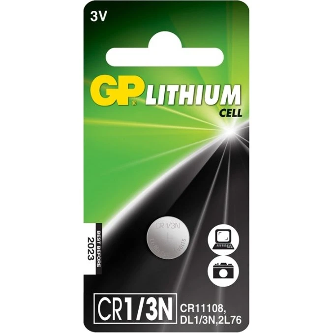 GP CR1/3N 3V Lithium Knappcelle 1-pack