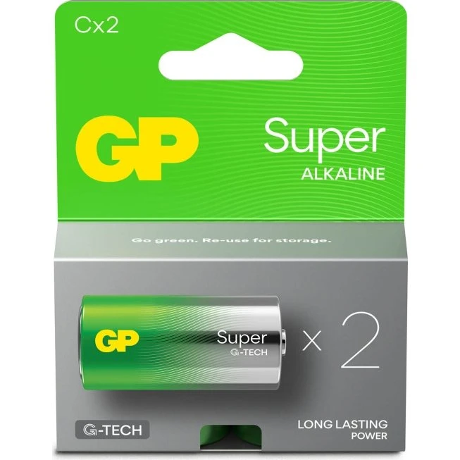 GP Super Alkaline C LR14 2-pak