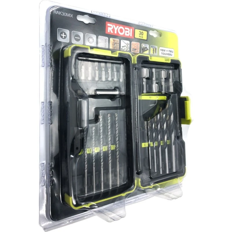 Ryobi RAK30MIX Skruetrækker og borebitsæt (30 dele)