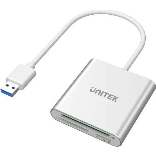 Unitek Y-9313 USB 3.2 Gen 1 Kortlæser, Sølv