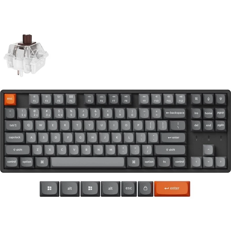 Keychron K8 MAX Super Brown TKL Trådløs Tri-Mode Nordisk