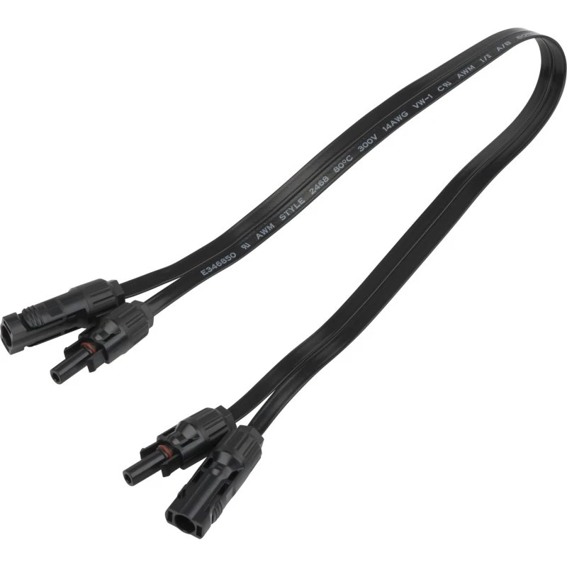 EcoFlow Super Flat Kabel 0.5m Sort