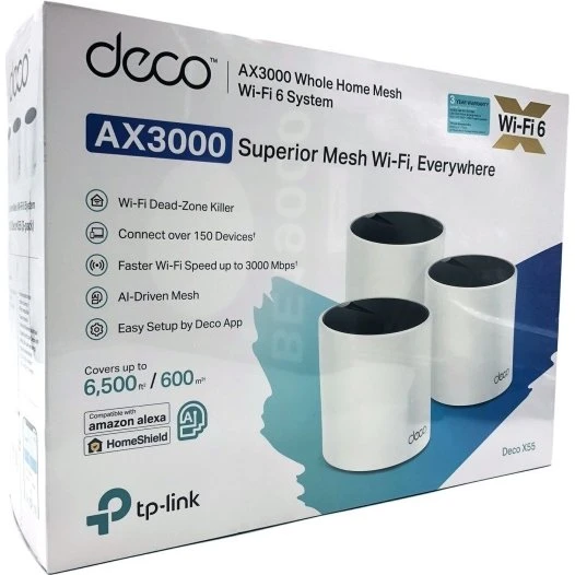 TP-Link Deco X55 V1.60 Wi-Fi 6 Mesh (3-pak)