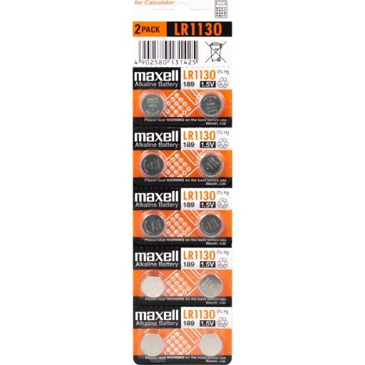 Maxell LR1130 1,5V Alkaline Batterier, 10 stk.