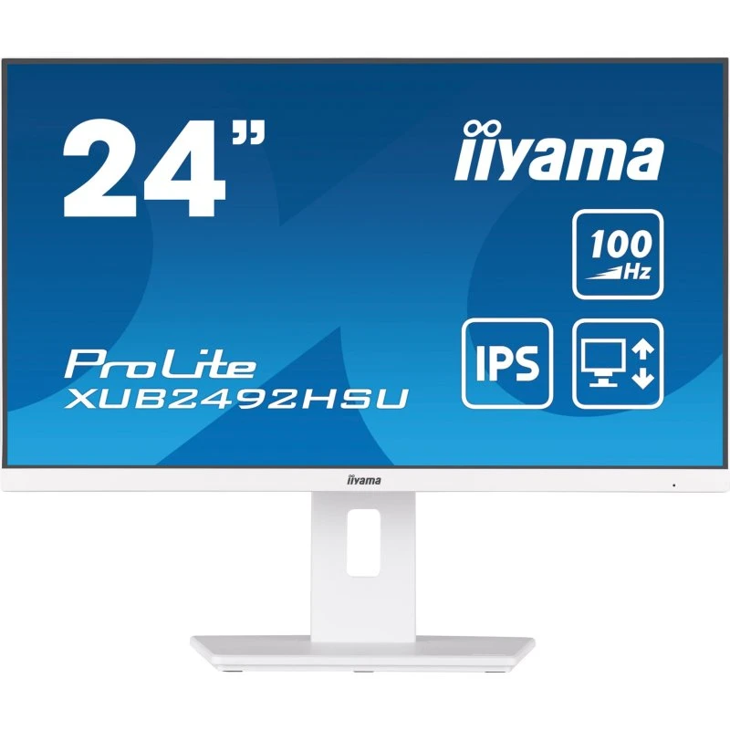 iiyama XUB2492HSU-W6 24" IPS Full HD 100Hz Monitor, Hvid