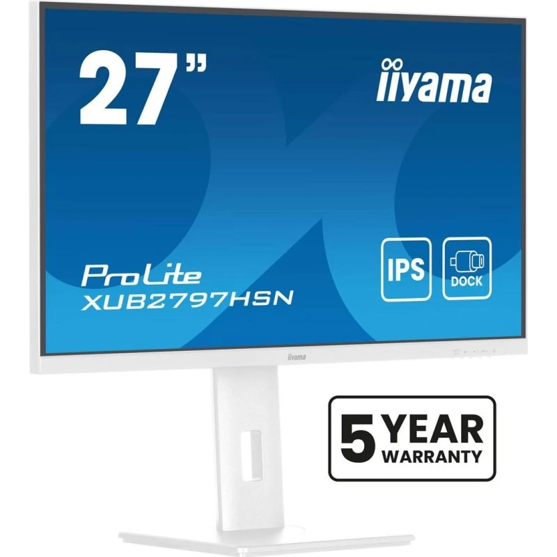 iiyama ProLite XUB2797HSN-W2 27" IPS Full HD USB-C Dock Hvid