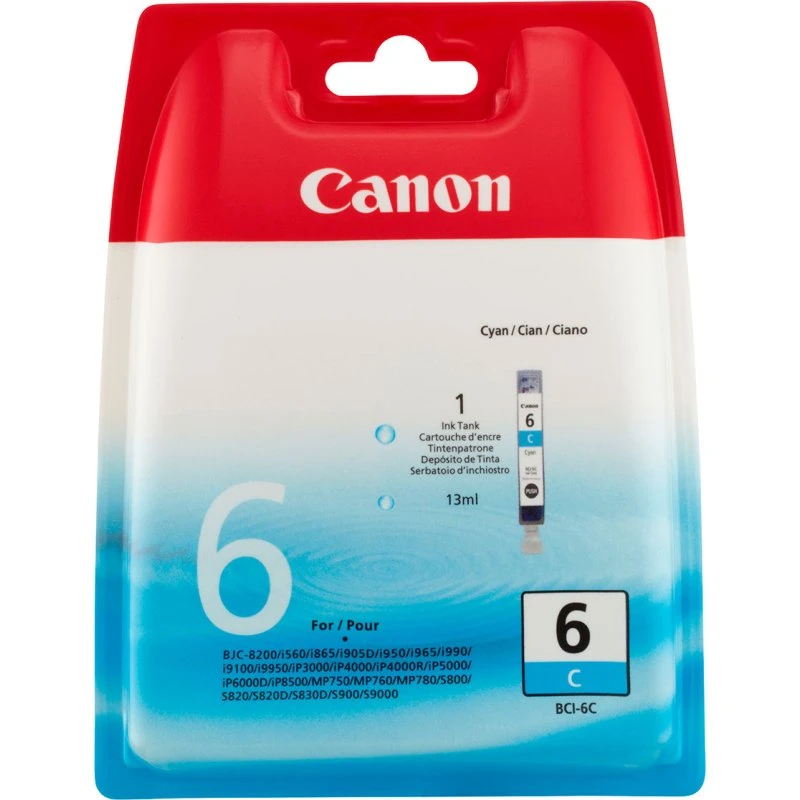 Canon BCI-6C Cyan Blækbeholder 4706A002