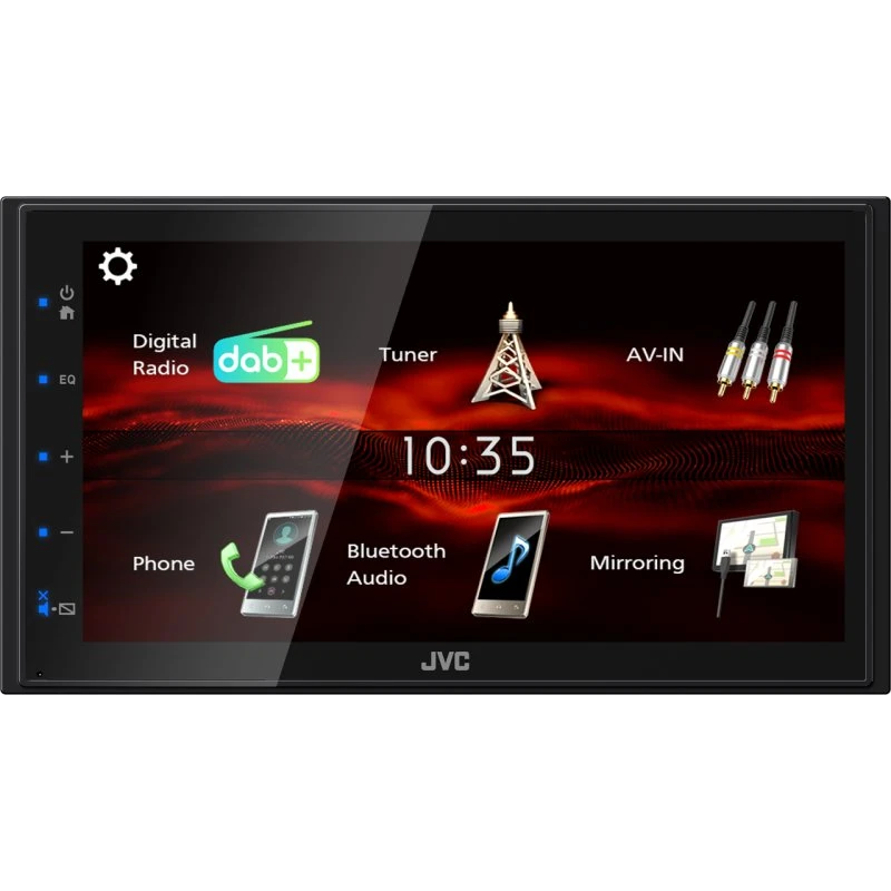 JVC KW-M180DBT 180 W Bluetooth Bilradio, Sort, 6,8" TFT