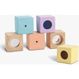 Plan Toys Aktivitetsklodser Pastel – Sanseklodser