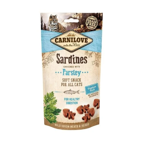 Carnilove Semi-Moist Godbid Sardin til Kat 50 g