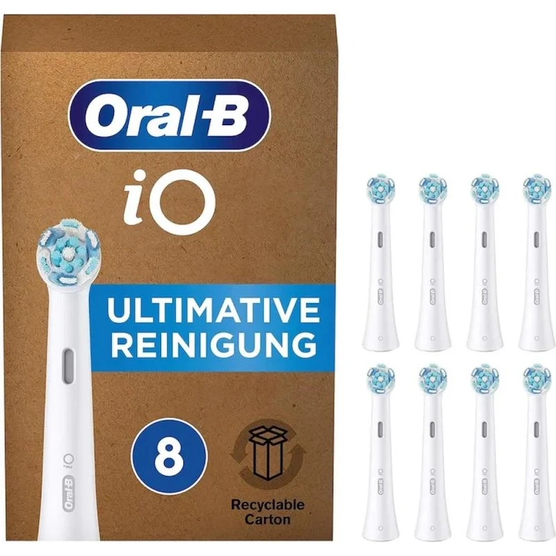 Oral-B iO Ultimate Clean Tandbørstehoveder 8 stk Hvid