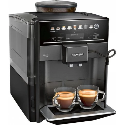 Siemens EQ.6 plus s100 TE651319RW Automatisk Kaffemaskine Sort