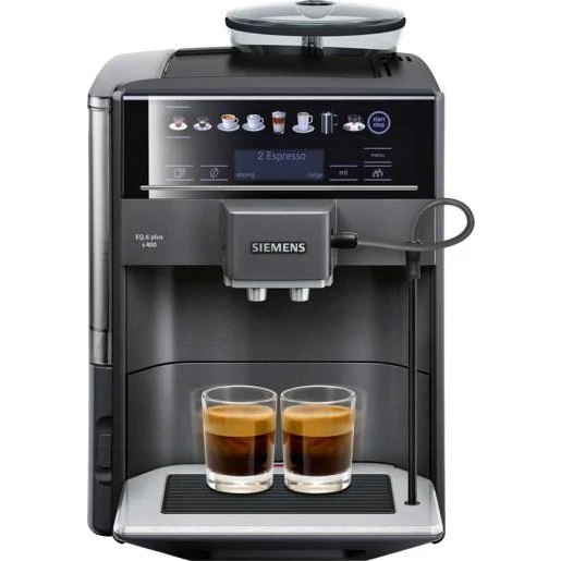 Siemens EQ.6 plus s400 TE654319RW fuldautomatisk espressomaskine, safirsort metallisk