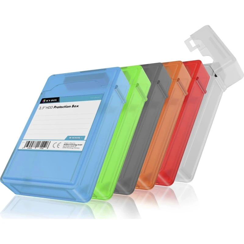 Icy Box IB-AC602b-6 - 6 farvekodede HDD-etuer til 3,5"