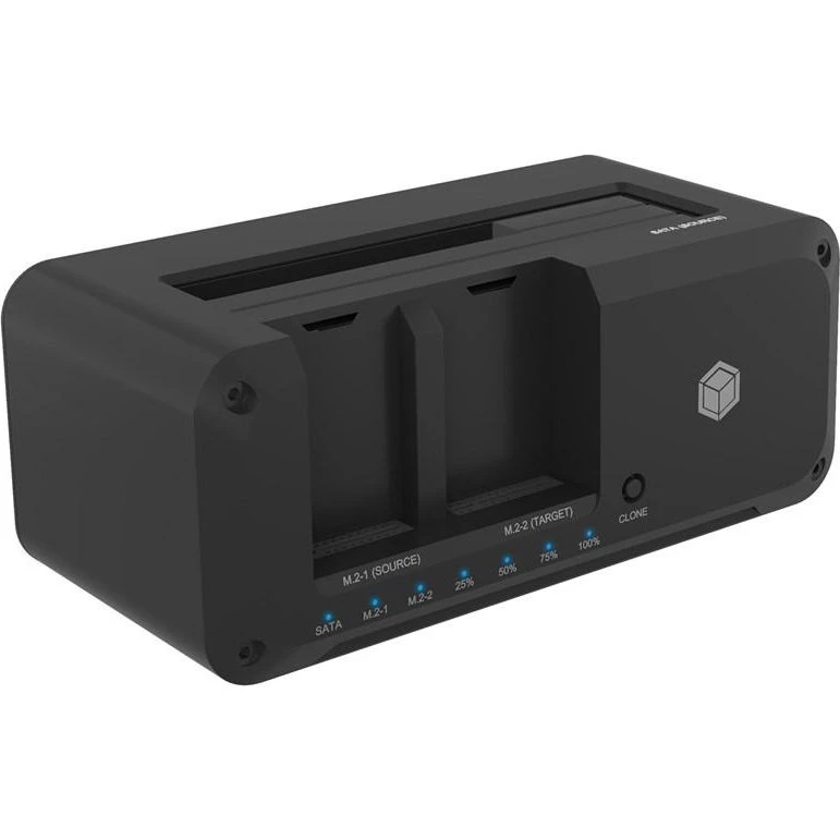 ICY BOX IB-2924MSCL-C31, 3-bay USB-C dockingstation, sort