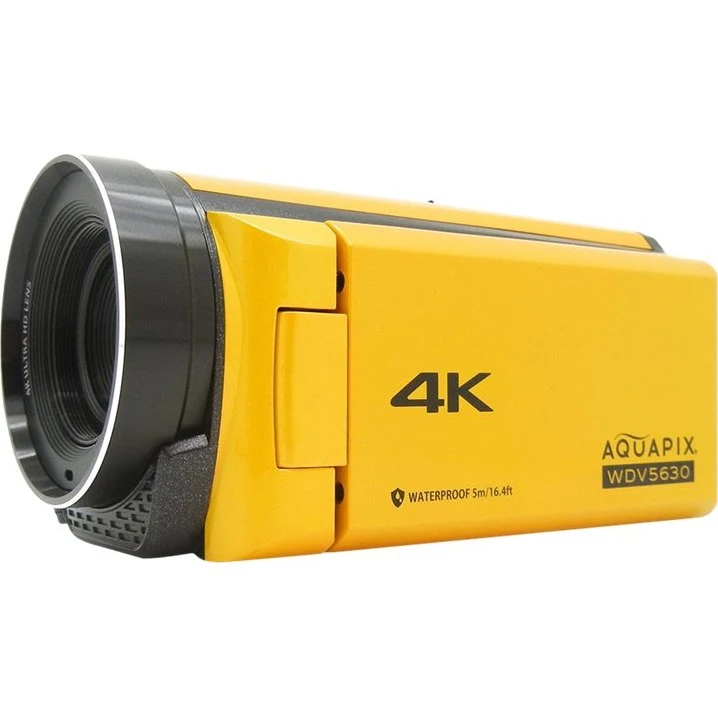 Easypix Aquapix WDV5630 4K Videokamera, Gul, Vandtæt til 5m