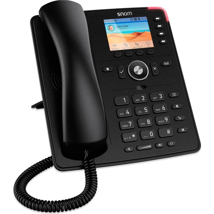 snom D713 VoIP-telefon, sort, med opkalds-ID og 3-vejs opkald