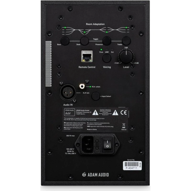 Adam Audio A4V Studiemonitor, 90W, Sort