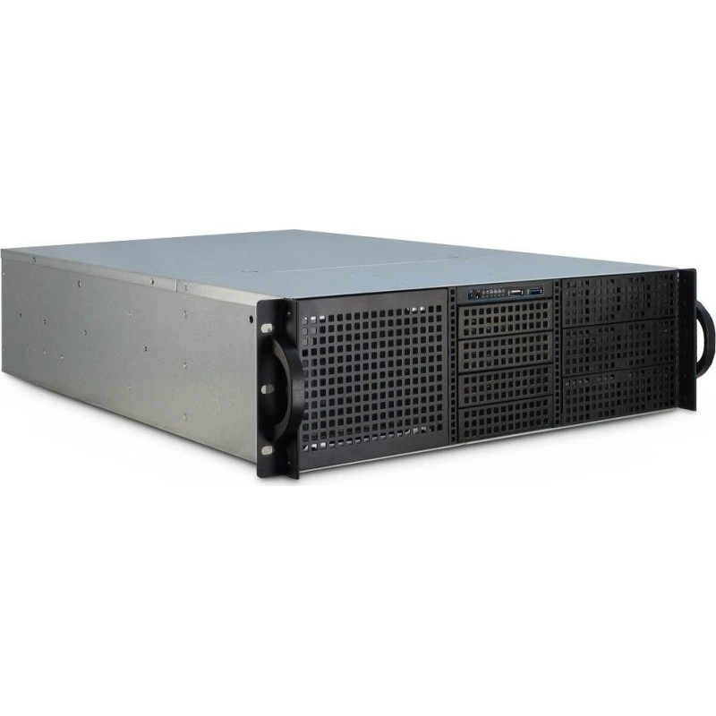 Inter-Tech 3U-30255 Rackkabinet, Sort, 3U, Rustfrit Stål