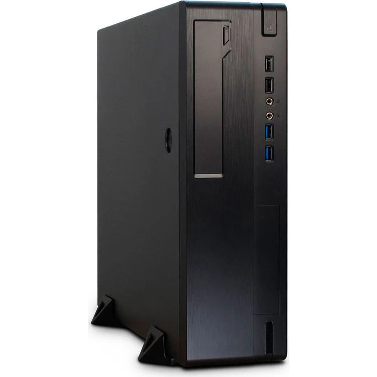 Inter-Tech IT-502 Micro-ATX Desktopkabinet, Sort