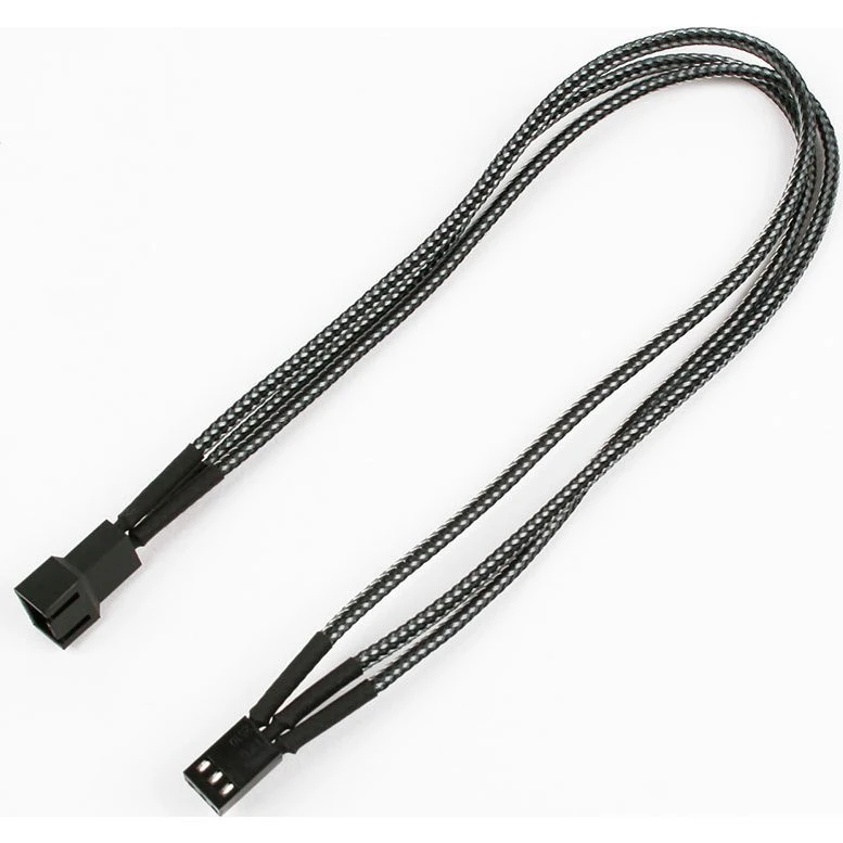 Nanoxia Forlængerkabel 3-PIN 30 cm Sort