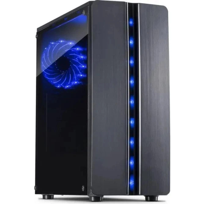 Inter-Tech Thunder Tower ATX Sort med akryl-sidepanel