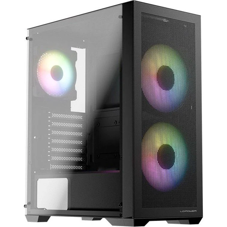 LC Power 717W Gaming Kabinet - Mid Tower, Sort