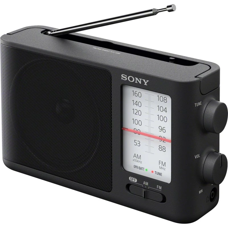 Sony ICF-506 AM/FM Radio, Sort, 640 mW