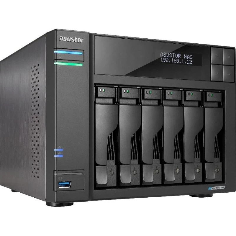 ASUSTOR Lockerstor 6 Gen2 AS6706T - 6-bay NAS med 8 GB RAM, 2.5 GbE