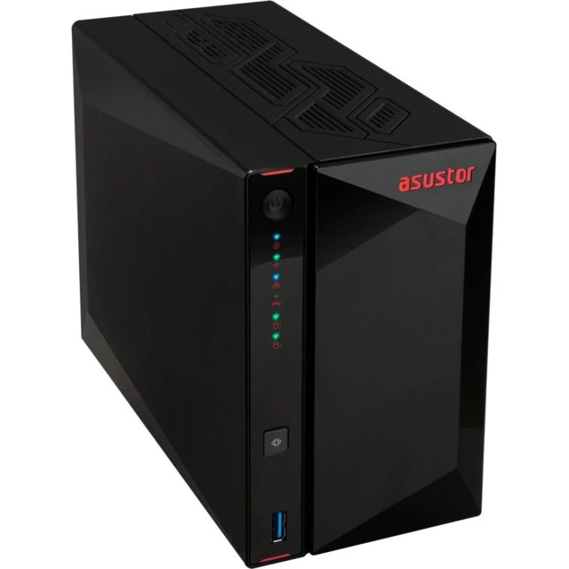 ASUSTOR AS5402T 2-bay NAS, 2,5GbE, Celeron N5105, 4GB RAM, sort