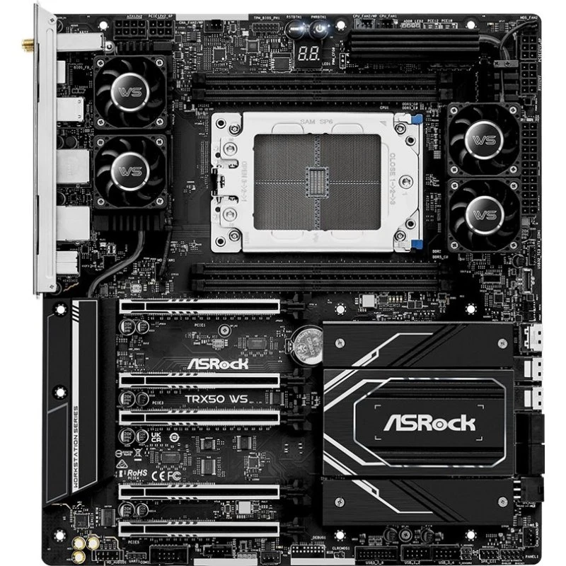 ASRock TRX50 WS E-ATX Bundkort, sTR5, DDR5, USB4