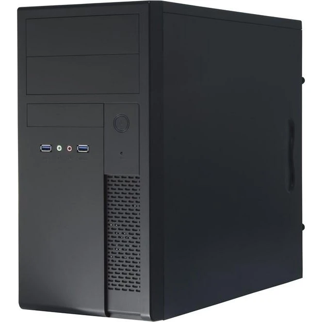 Chieftec XT-01B-350GPB Mini Tower PC-kabinet med 350W strømforsyning, sort