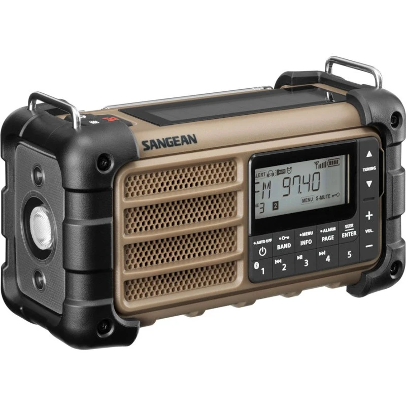 Sangean MMR99 Desert Tan Nødradio med Powerbank & Solpanel