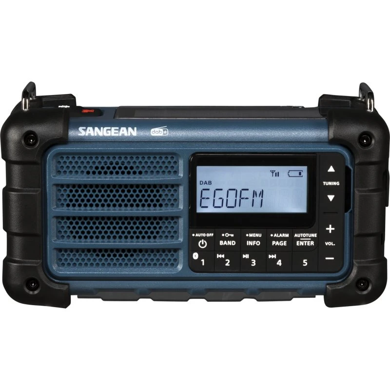 Sangean MMR-99 DAB+ Nødradio med Solcelle, Lygte & Bluetooth - Blå