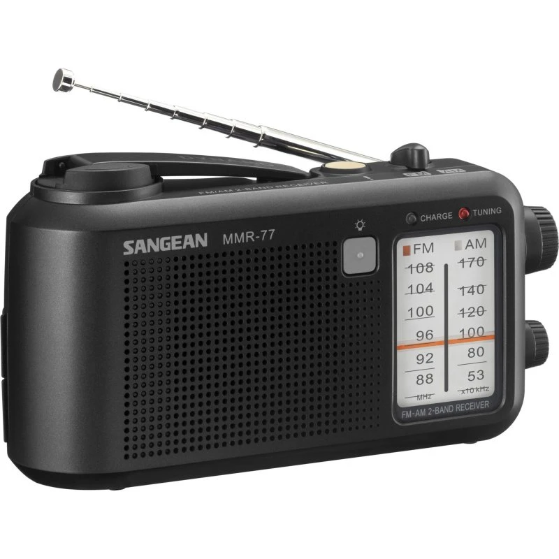 Sangean MMR-77 Bærbar Radio Sort (FM/AM)