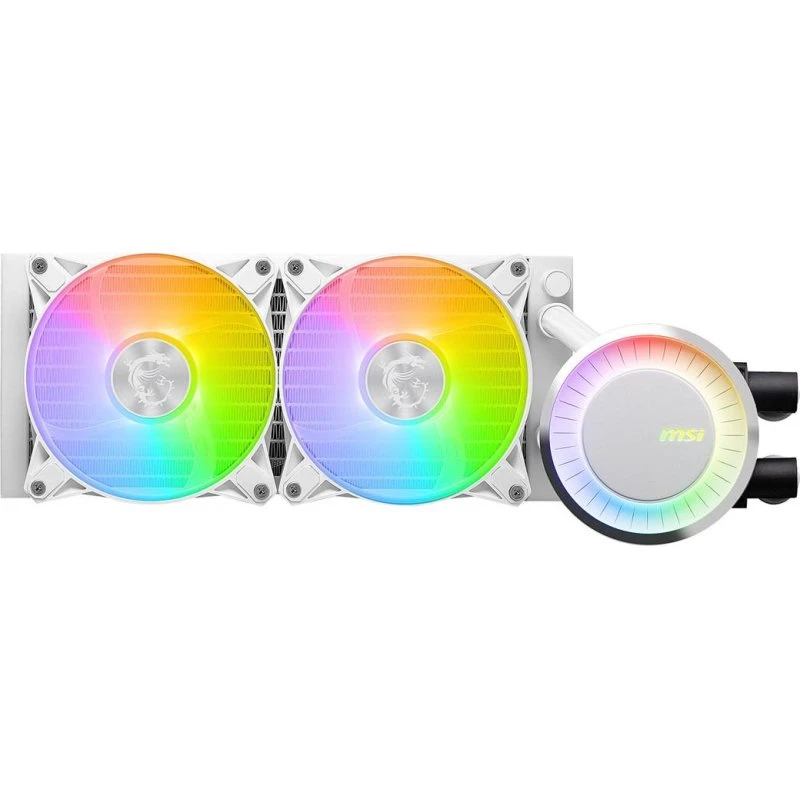 MSI MAG CoreLiquid E240 White 240 mm AIO vandkøler med ARGB-blæsere