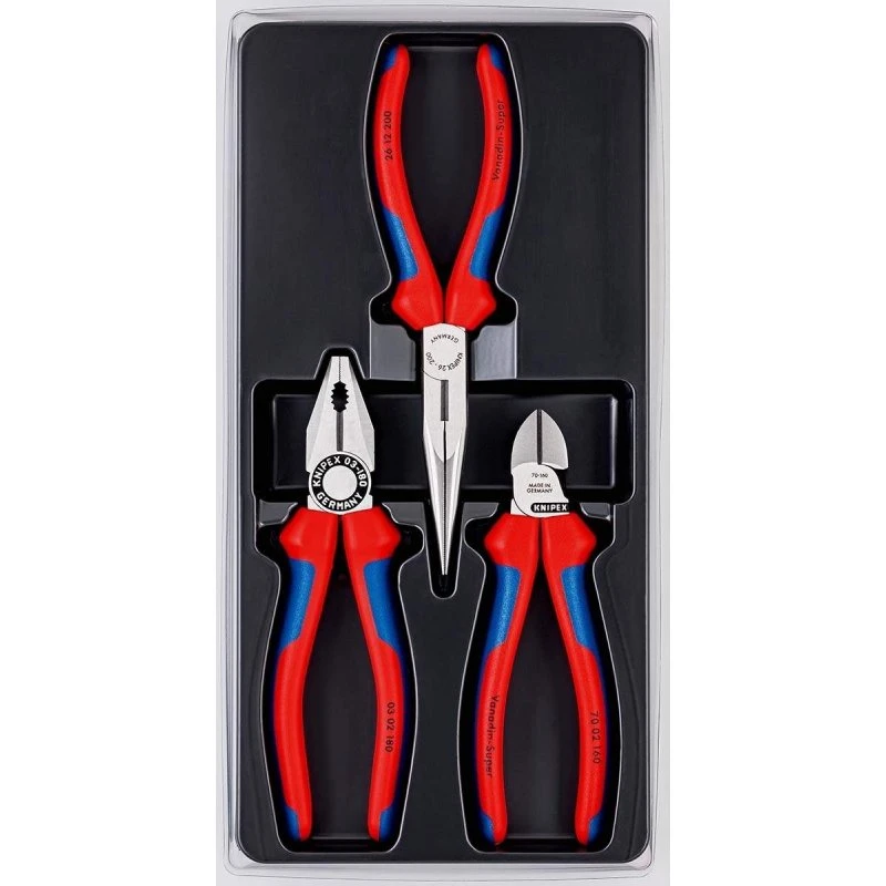 KNIPEX Tænger sæt 3 dele blå/rød