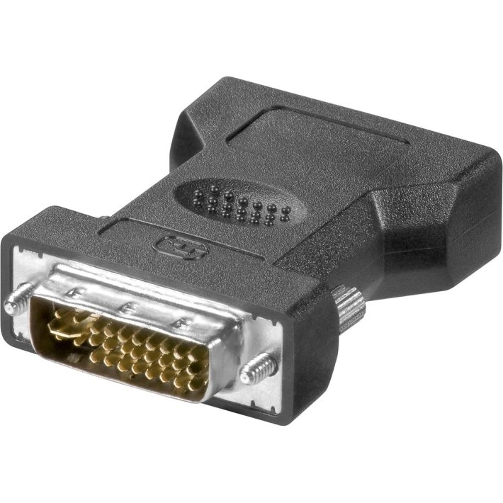 Goobay DVI-I (24+5) til VGA Adapter, Guldplateret, Dual Link