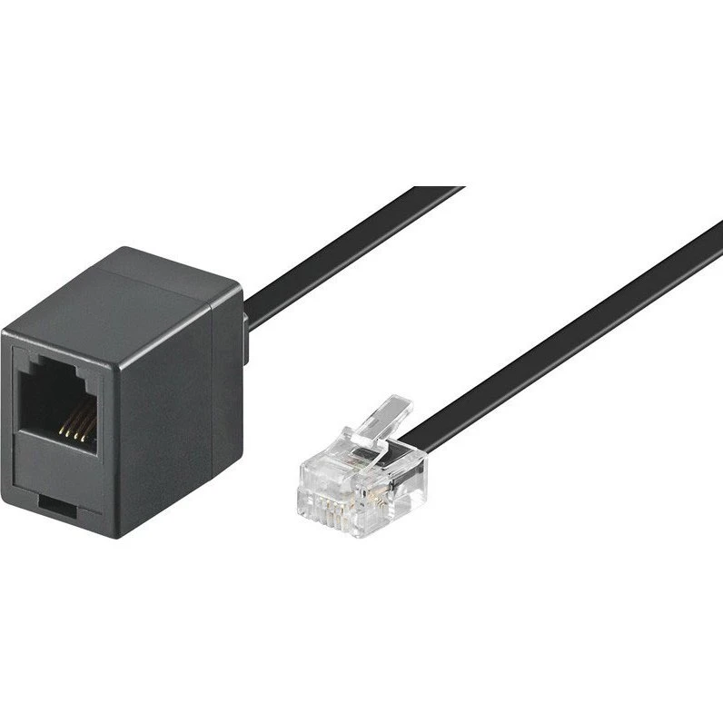 Goobay Pro Modular Telefonforlænger 10m Sort