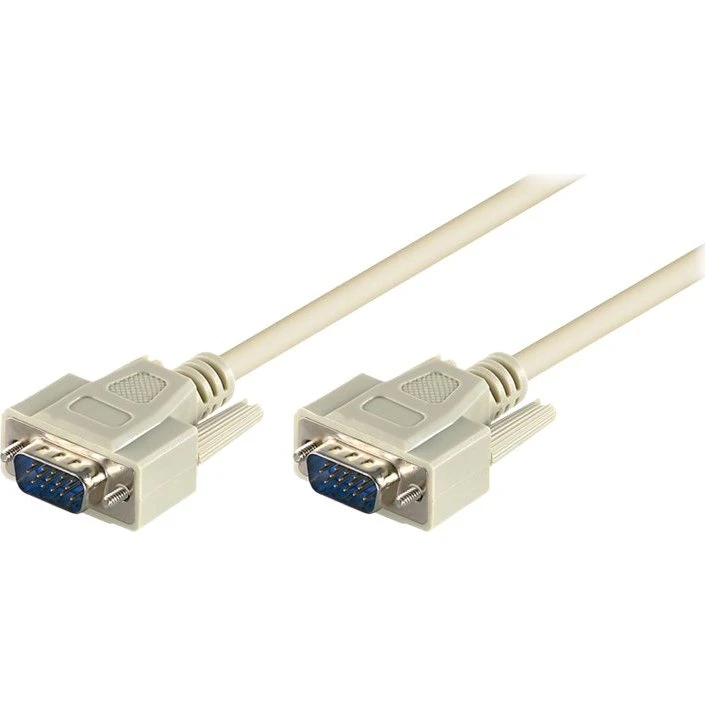 goobay VGA-kabel 5m, grå, 15-pin HD