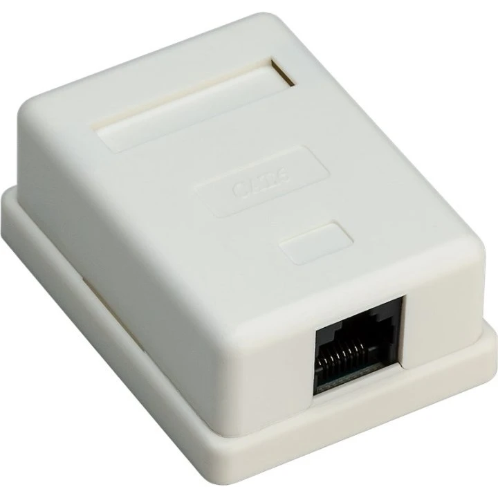 Goobay 1-port RJ45 Cat6 UTP stikdåse, hvid