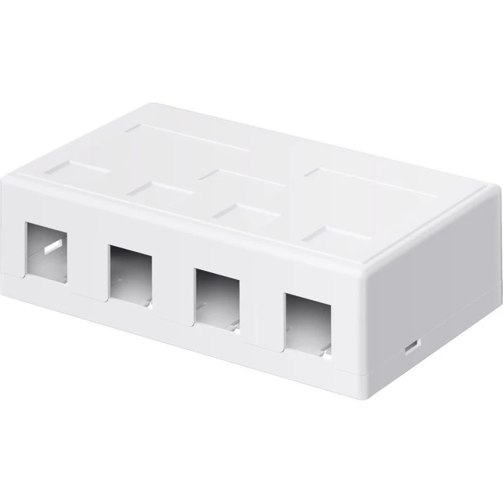 Goobay Tomt Keystone-hus 4-port, hvid