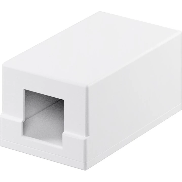 Goobay Keystone-hus 1-port hvid med Snap-In-montering